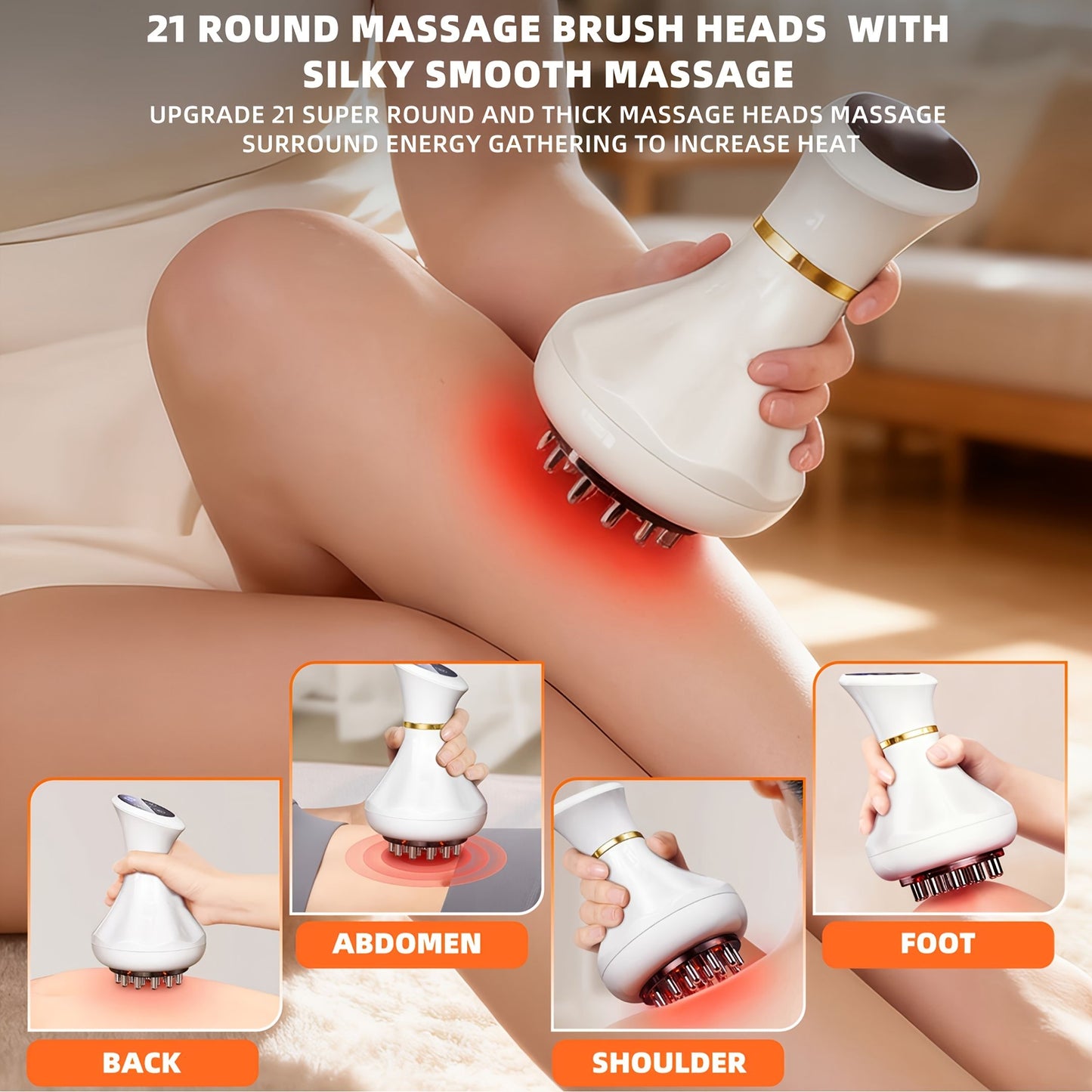 Heated Portable Body Massager - Grey