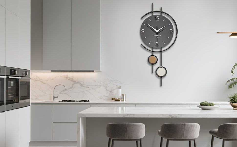 Geometric Wall Clock - Gold