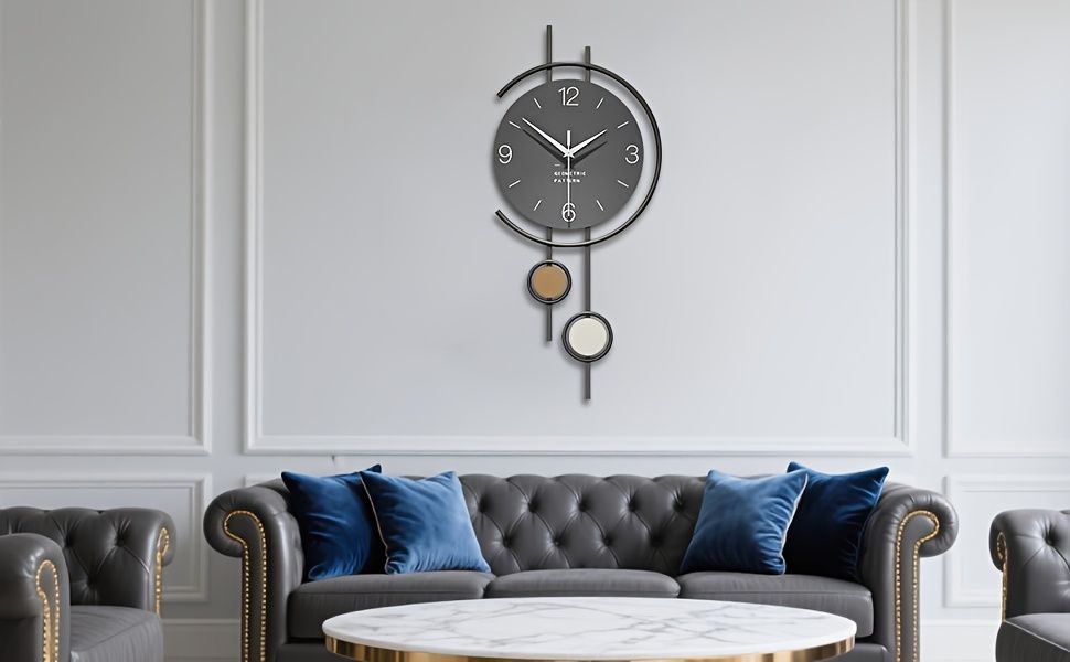 Geometric Wall Clock - Gold