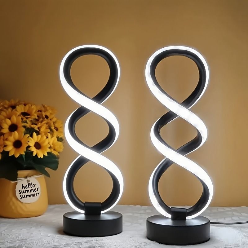 Spiral Desk Lamps Set of 2