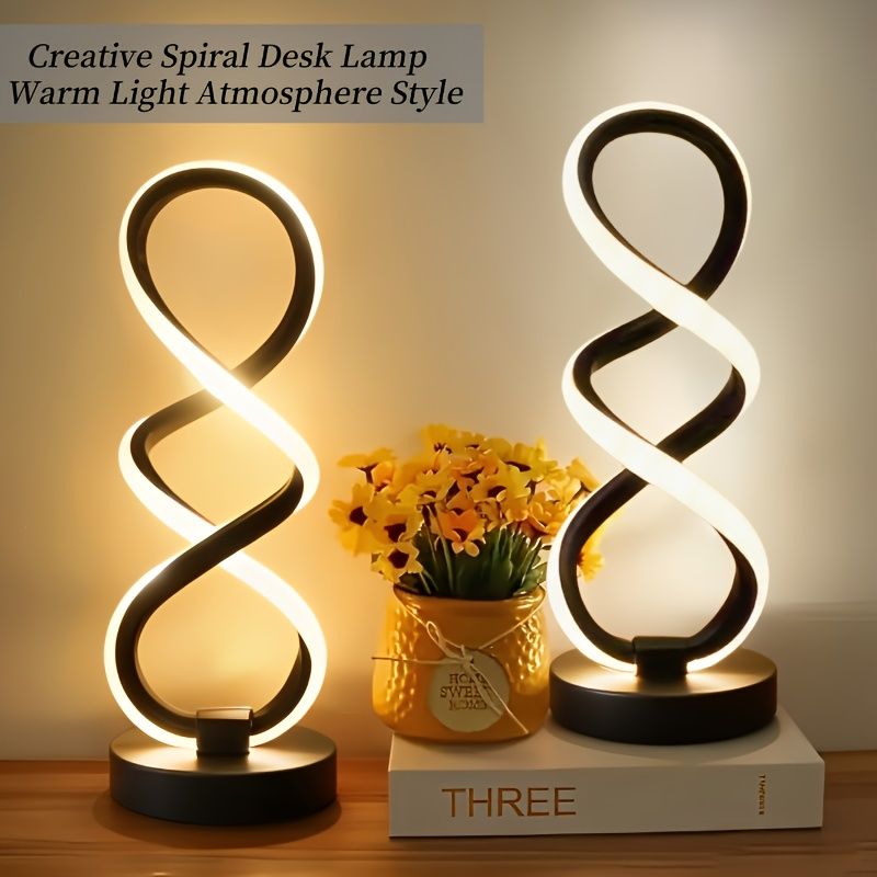 Spiral Desk Lamps Set of 2