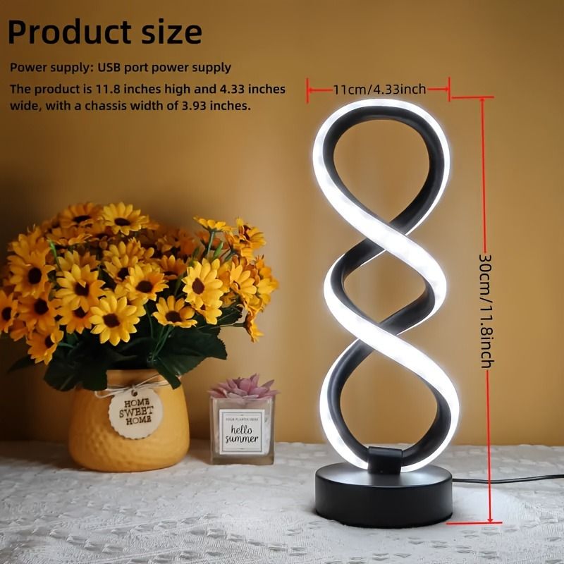 Spiral Desk Lamps Set of 2