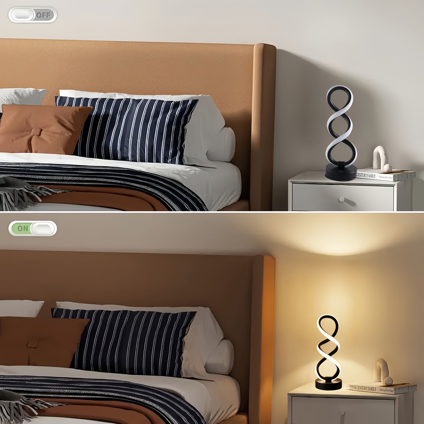 Spiral Desk Lamps Set of 2