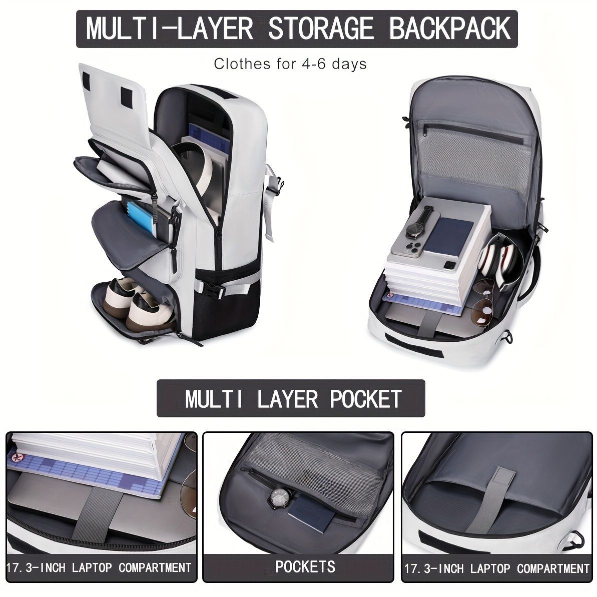 Convertible Travel Backpack - Black M