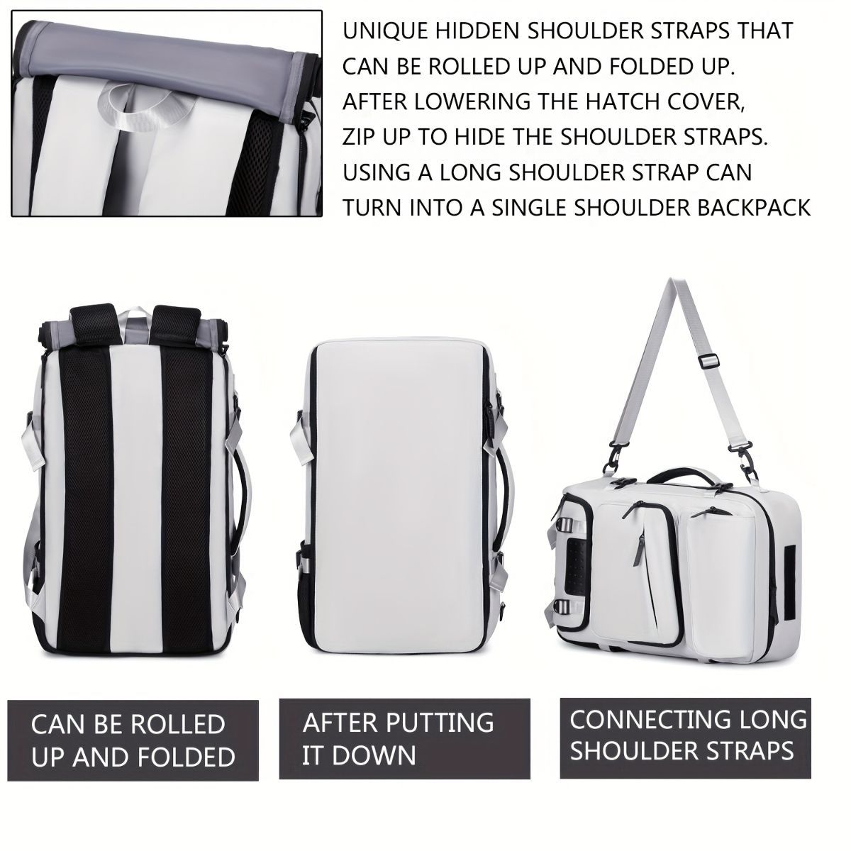 Convertible Travel Backpack - Black M