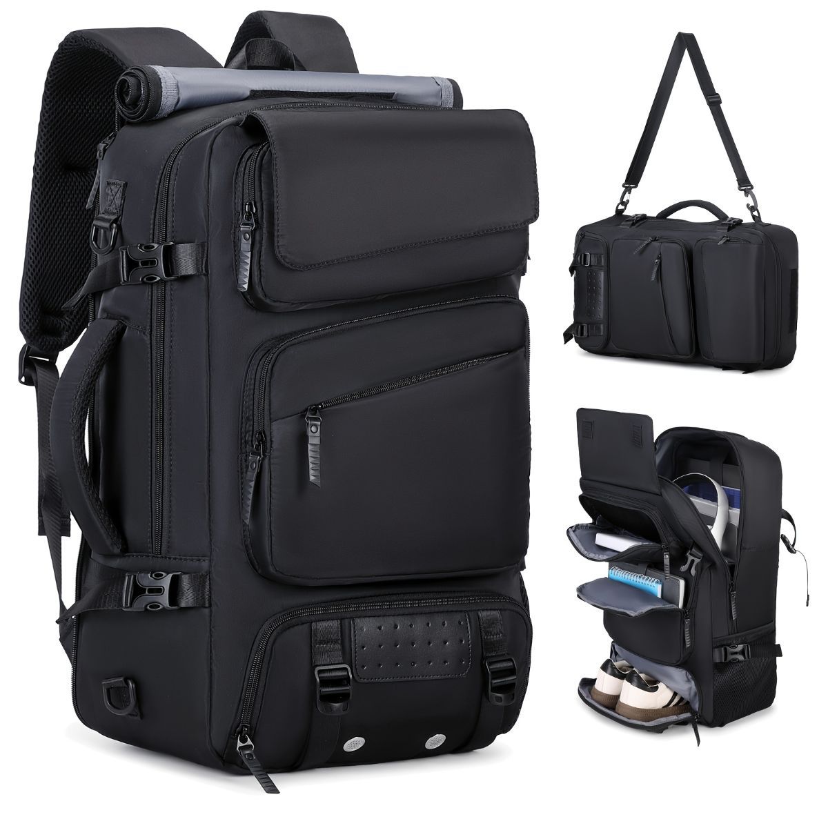 Convertible Travel Backpack - Black M