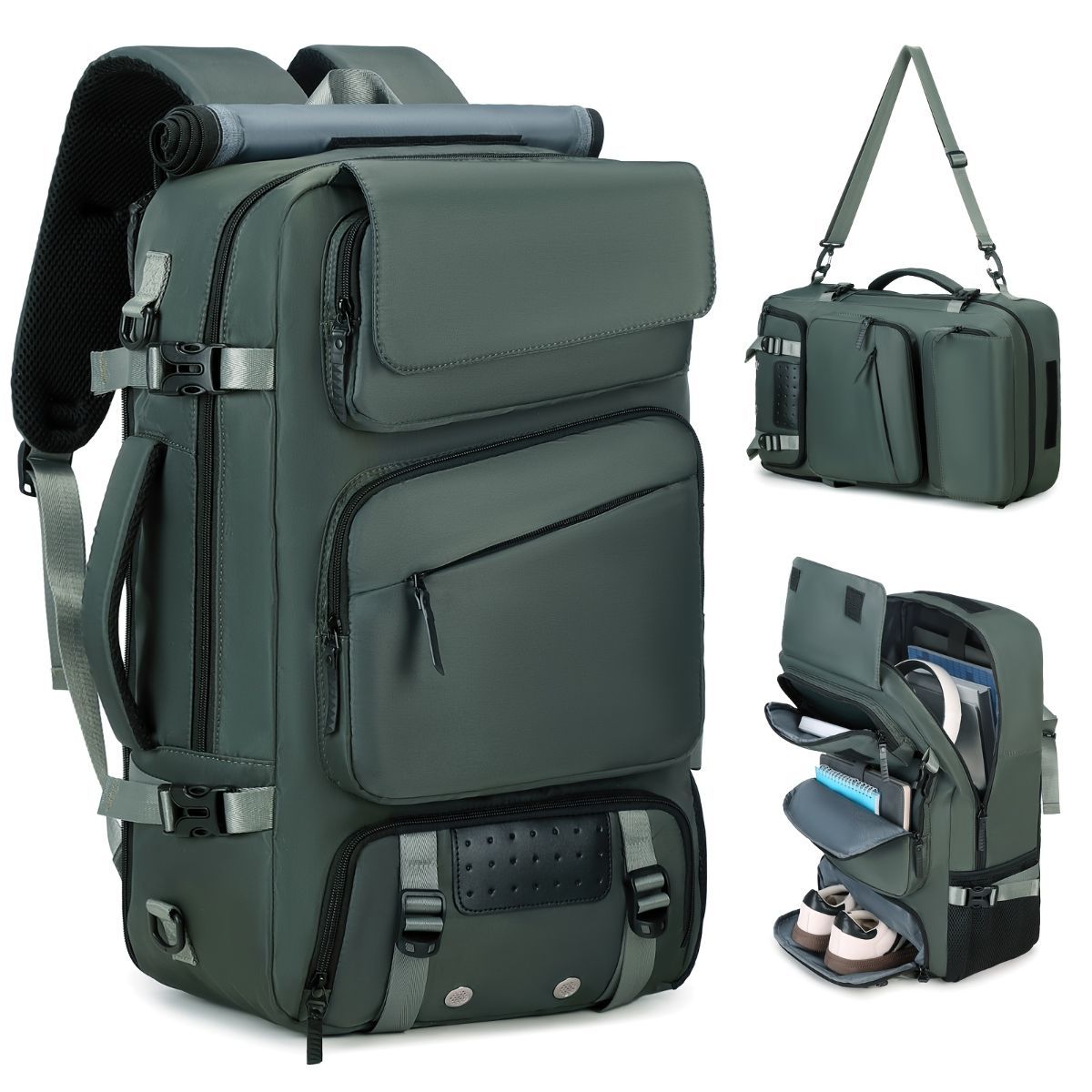 Convertible Travel Backpack - Black M