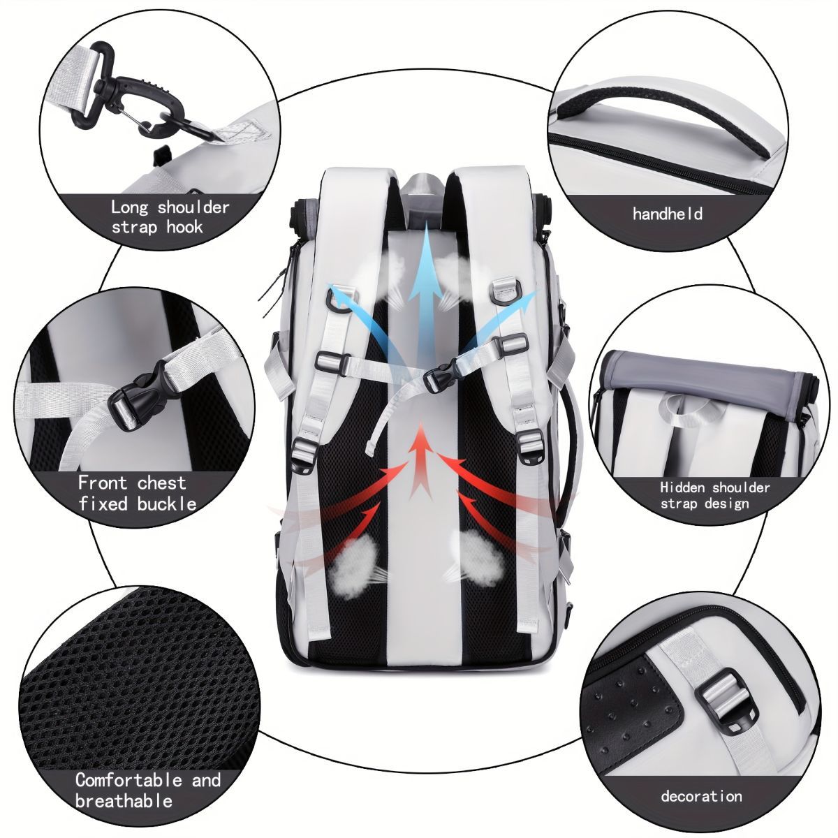Convertible Travel Backpack - Black M
