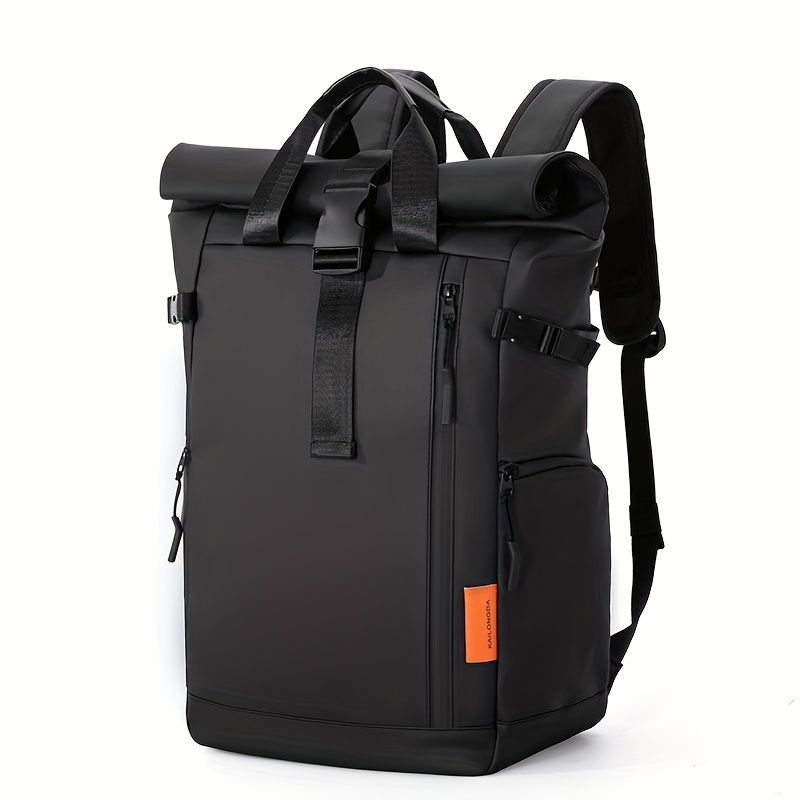 Roll-Top Travel Backpack - White M