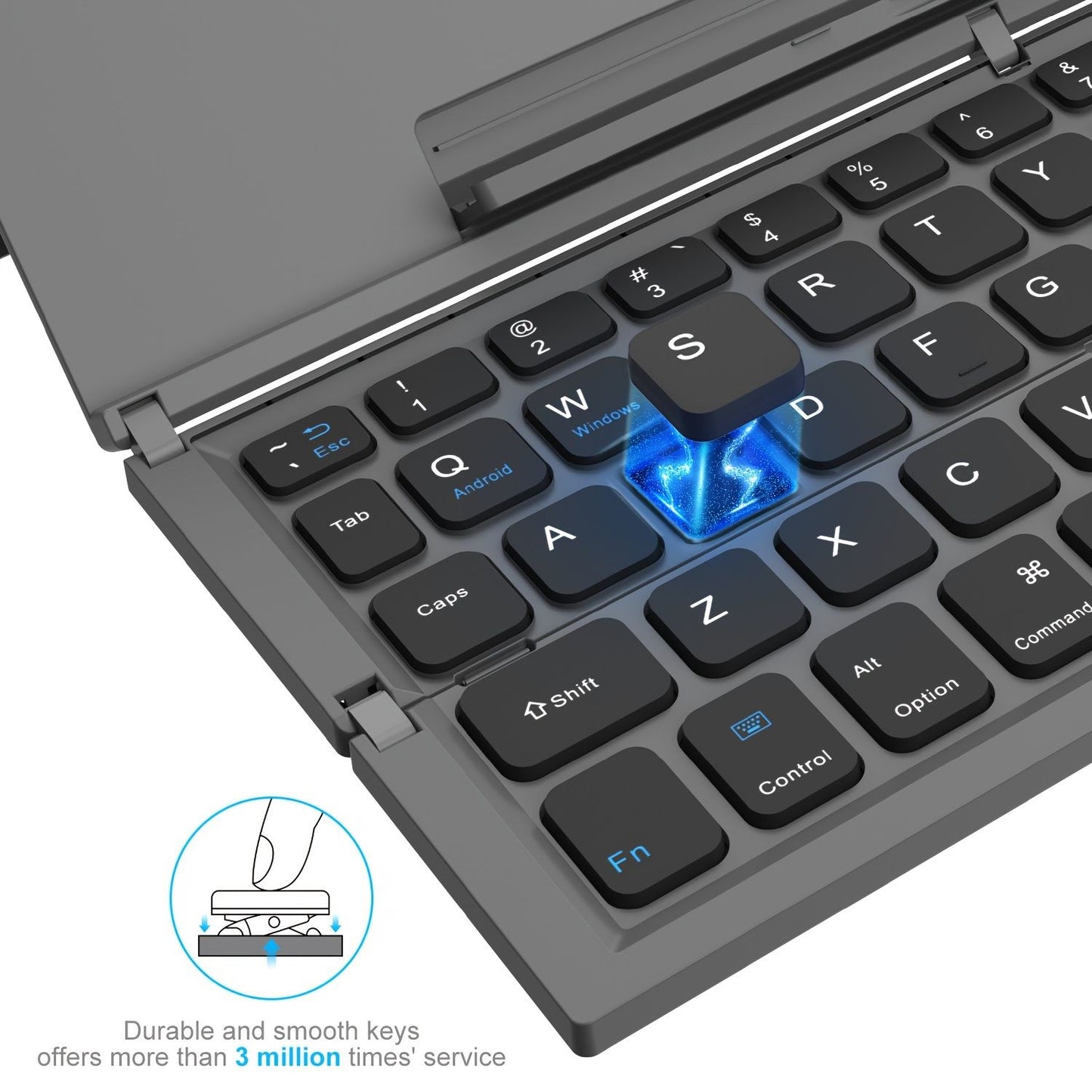 Foldable Wireless Keyboard - Black
