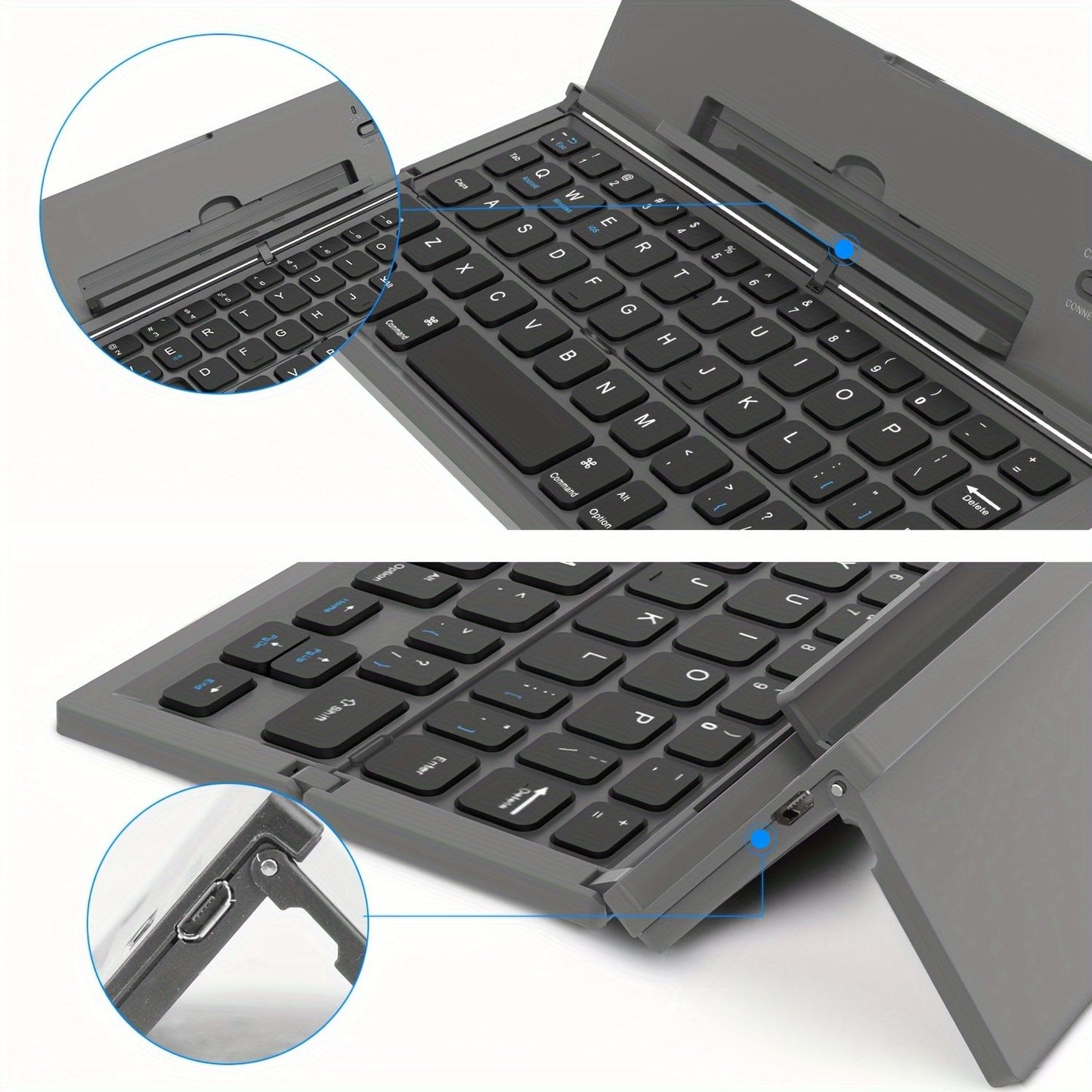 Foldable Wireless Keyboard - Black