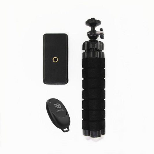 Phone Mini Tripod,Premium Flexible Mobile Phone Tripod Stand Compatible with Samsung , Small Digital Camera, Black
