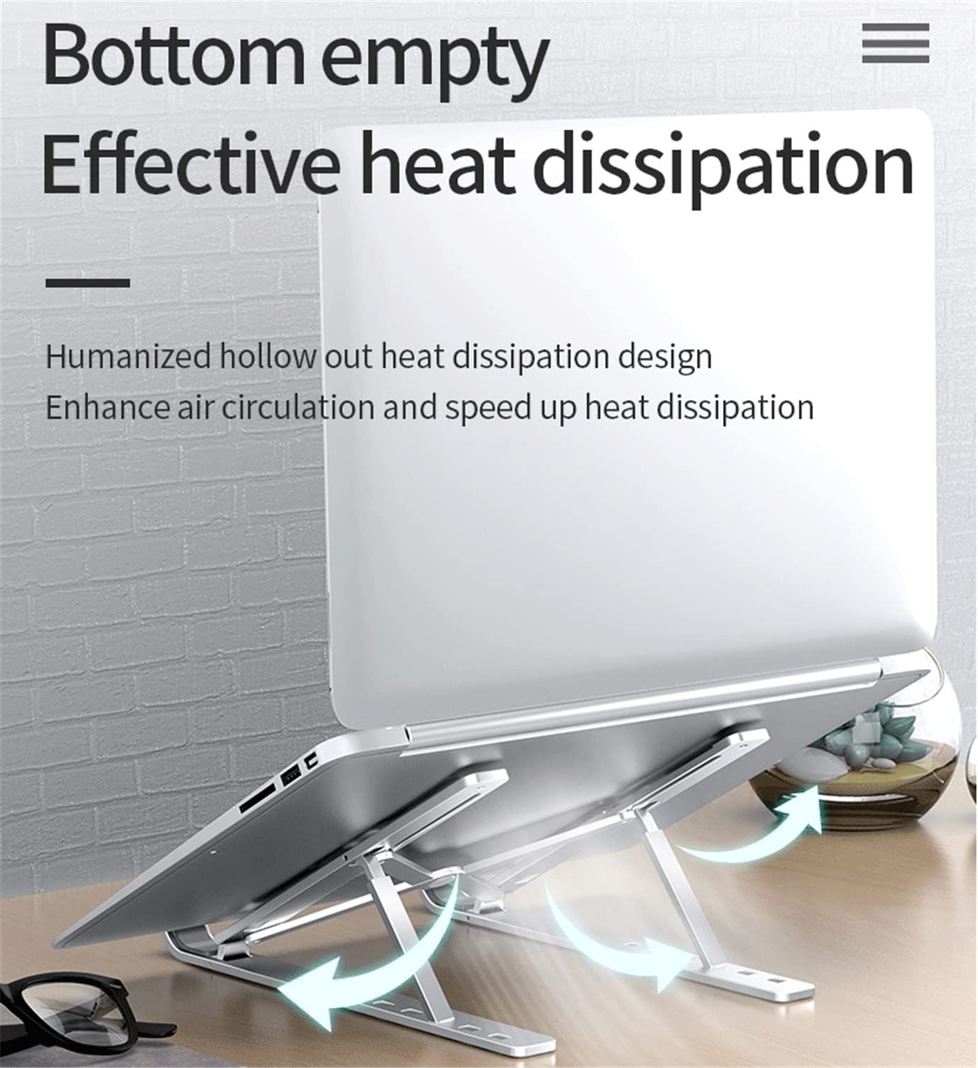 Portable Laptop Stand Holder Aluminum Tablet Stand Foldable Laptop Bracket Computer Tablet Stand PC Holder Support Notebook