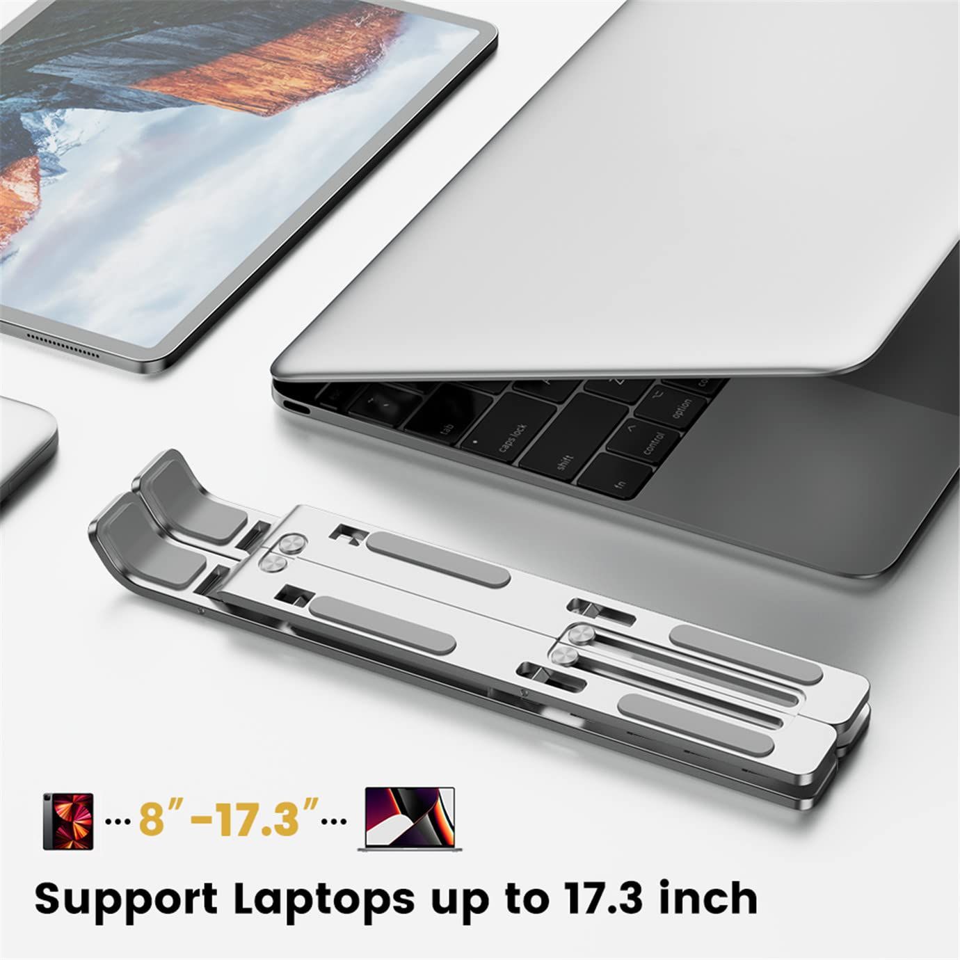 Portable Laptop Stand Holder Aluminum Tablet Stand Foldable Laptop Bracket Computer Tablet Stand PC Holder Support Notebook