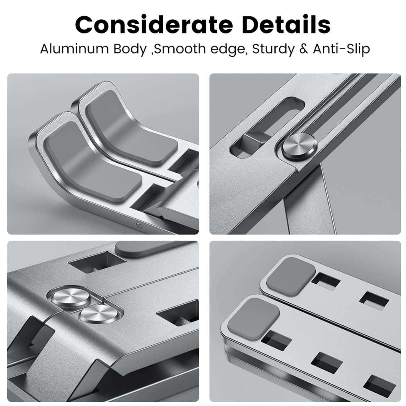 Portable Laptop Stand Holder Aluminum Tablet Stand Foldable Laptop Bracket Computer Tablet Stand PC Holder Support Notebook