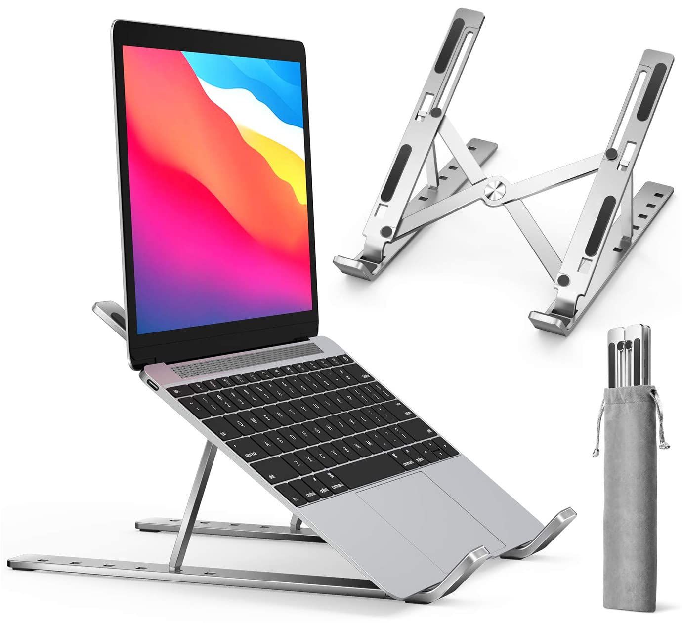 Portable Laptop Stand Holder Aluminum Tablet Stand Foldable Laptop Bracket Computer Tablet Stand PC Holder Support Notebook