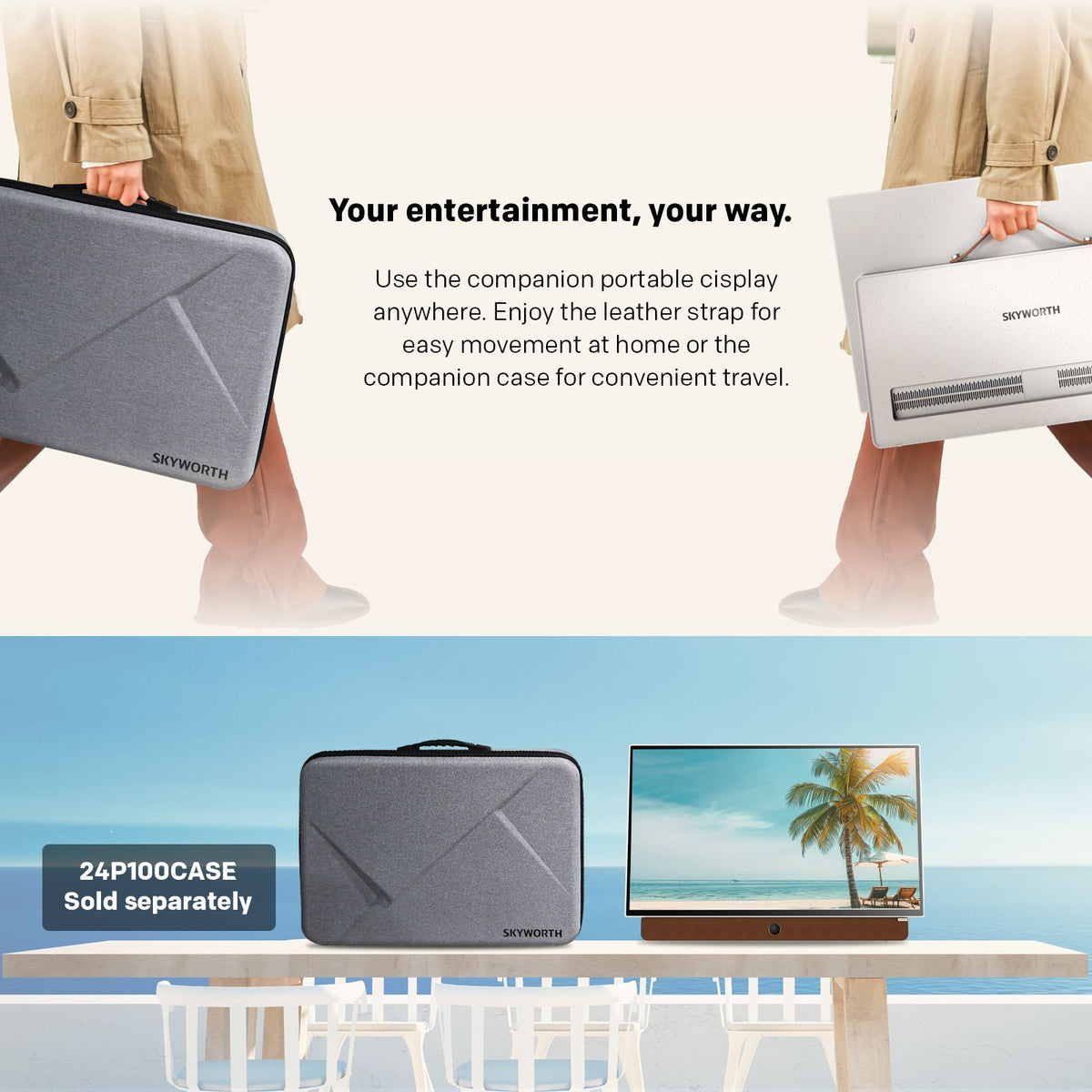 SKYWORTH 24-inch 12V Portable Smart TV