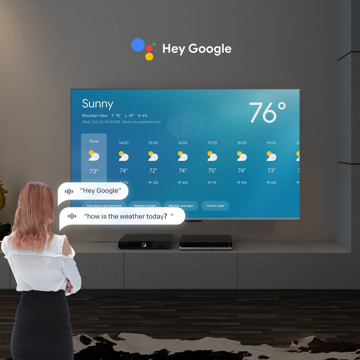 SKYWORTH 55" MagicSound Google TV, 144Hz UHD QLED+, 2.1.2 Sound, Built-in Subwoofer, Dolby Vision+Atmos, Eyecare TV, Find-my remote, Q7700G