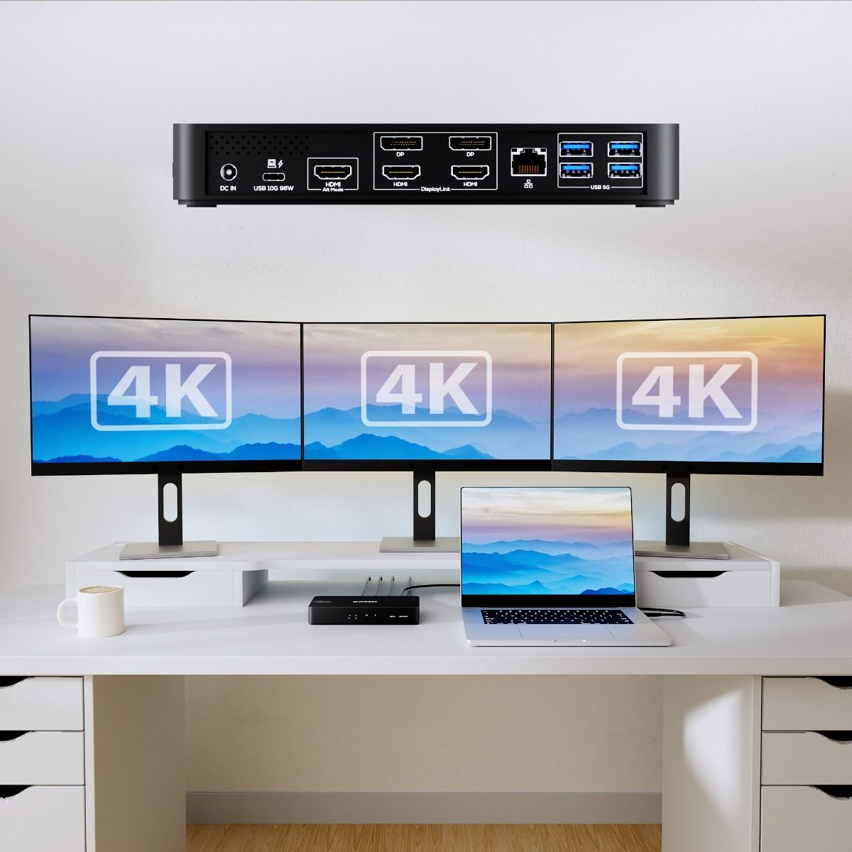 mbeat USB-C Triple 4K DisplayLink Docking Station