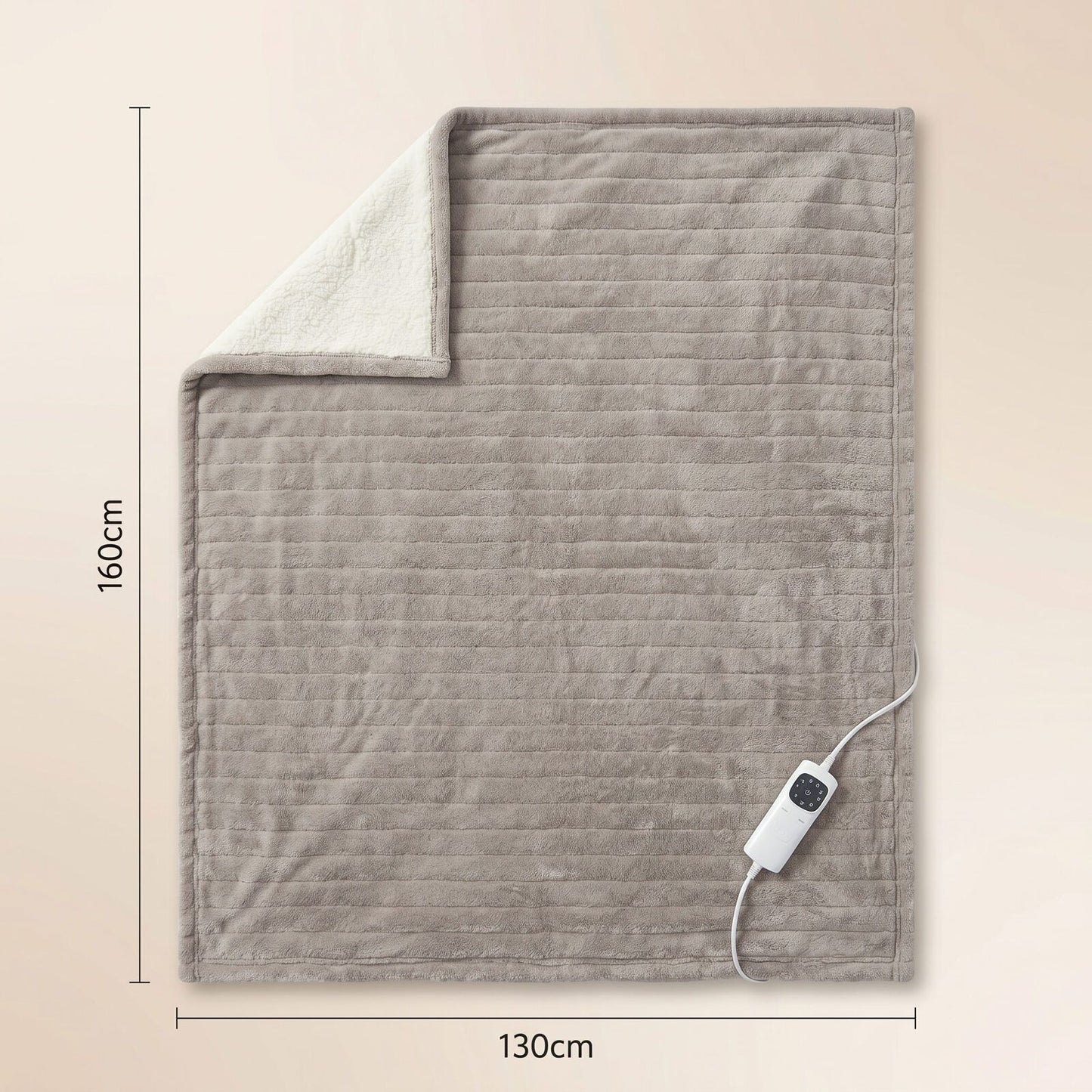 Lenoxx Heated Fleece Throw Blanket