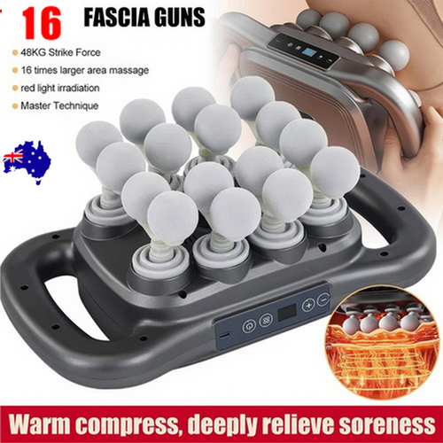 16-Head Fascia Massage Gun - AU Plug
