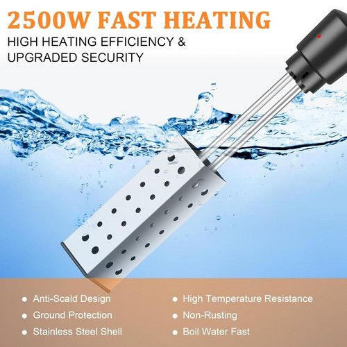2500W Portable Immersion Water Heater