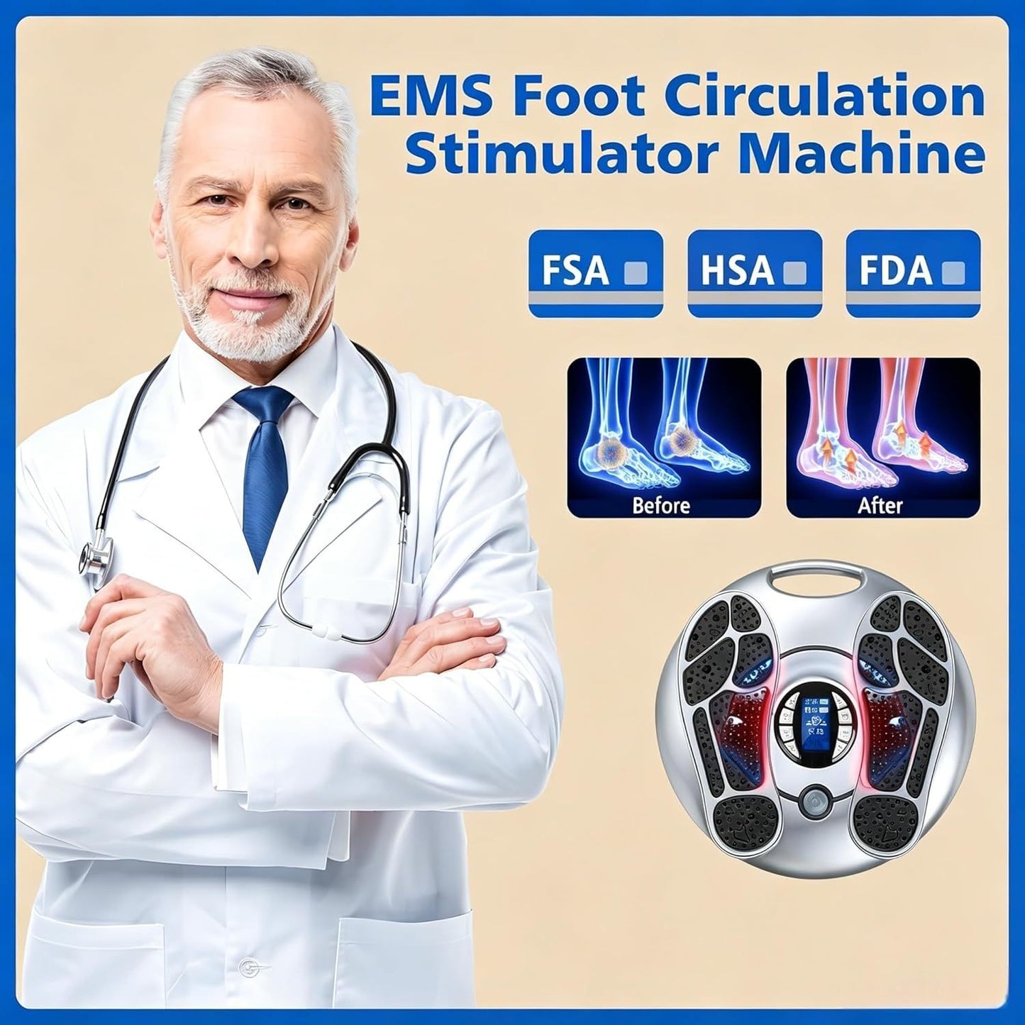 Electromagnetic Foot Circulation Massager