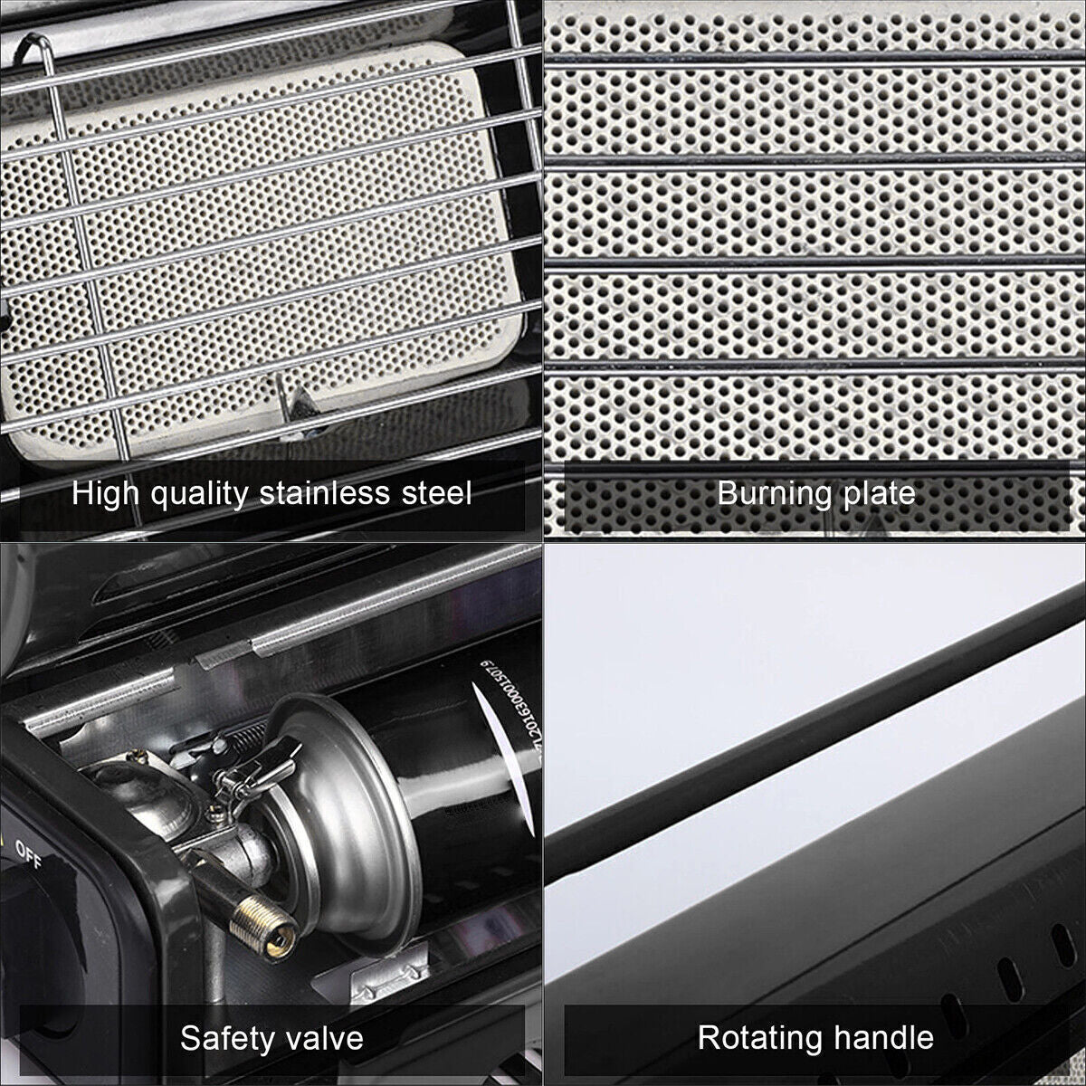 Portable Camping Gas Heater - Black