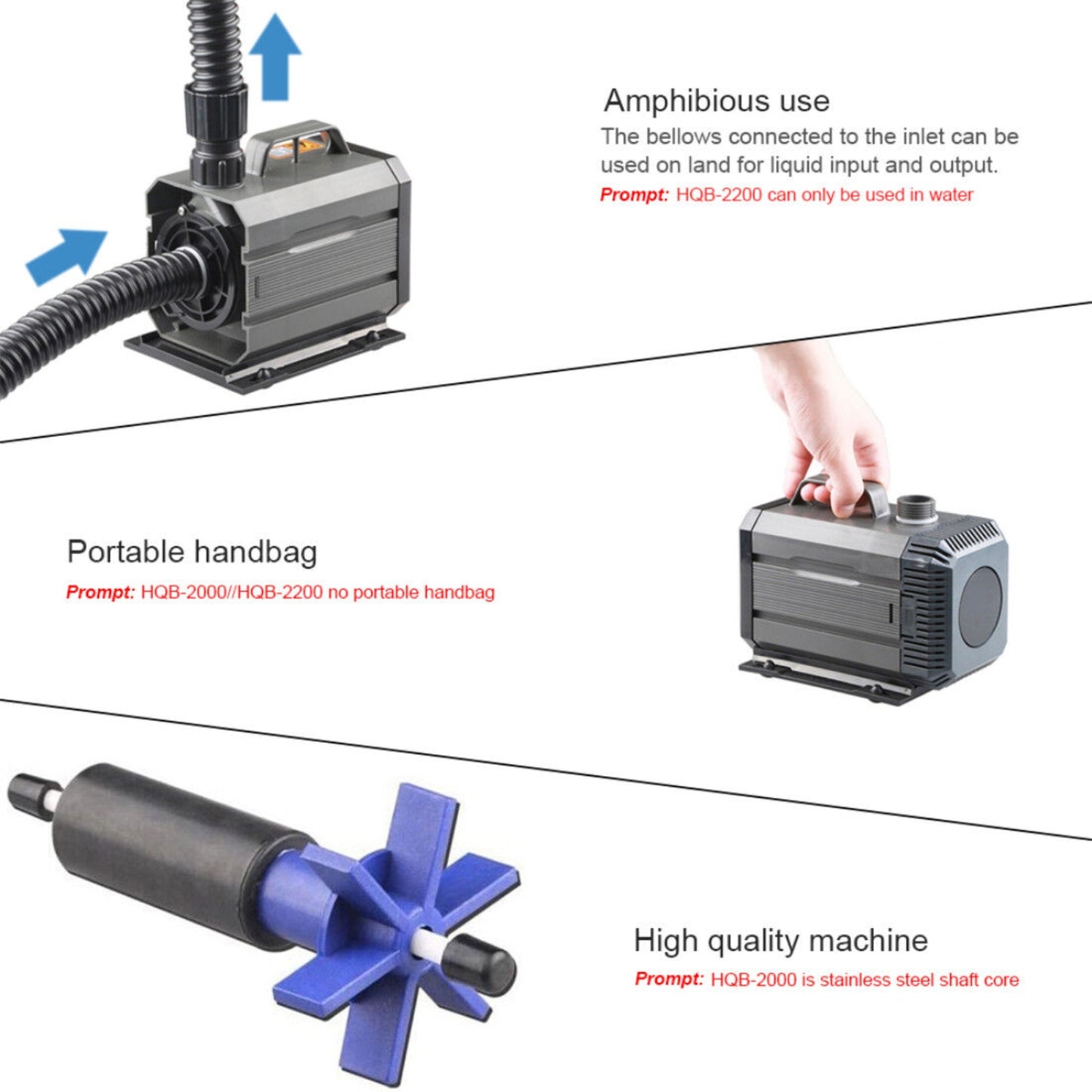 SUNSUN 2500LPH Submersible Water Pump