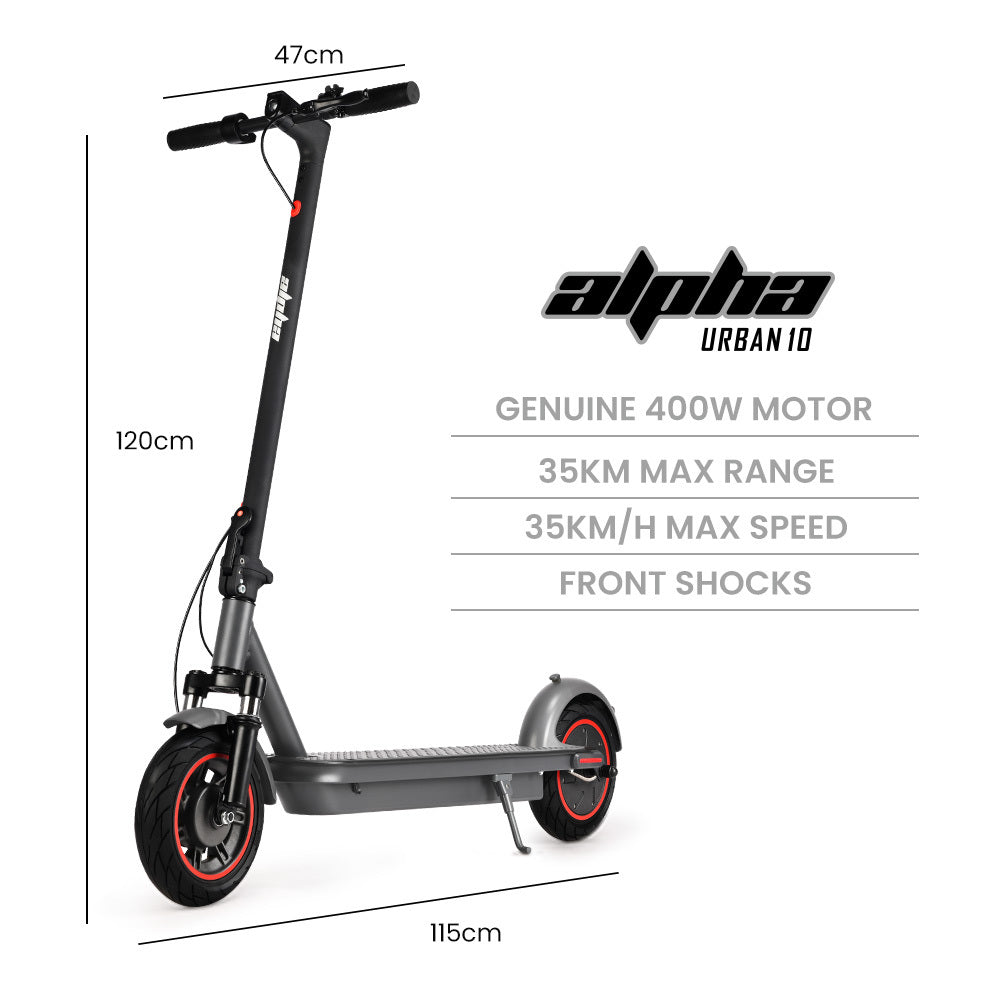 ALPHA Urban 10 Electric Scooter - Grey
