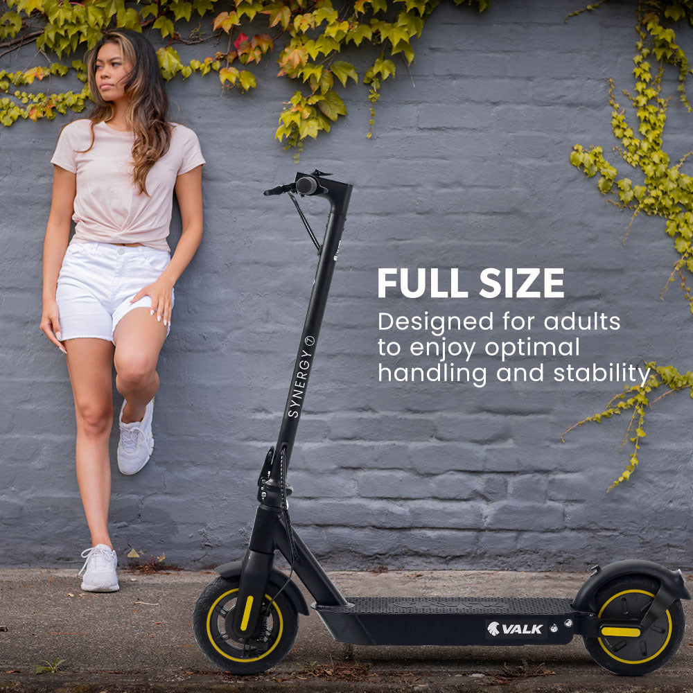 VALK Synergy 7 Electric Scooter 500W - Black/Yellow