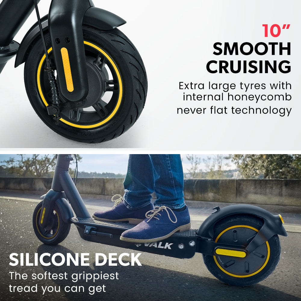 VALK Synergy 7 Electric Scooter 500W - Black/Yellow