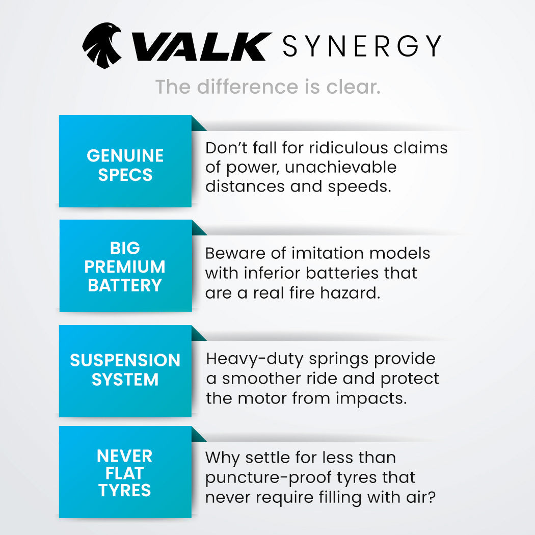 VALK Synergy 7 Electric Scooter 500W - Black/Yellow