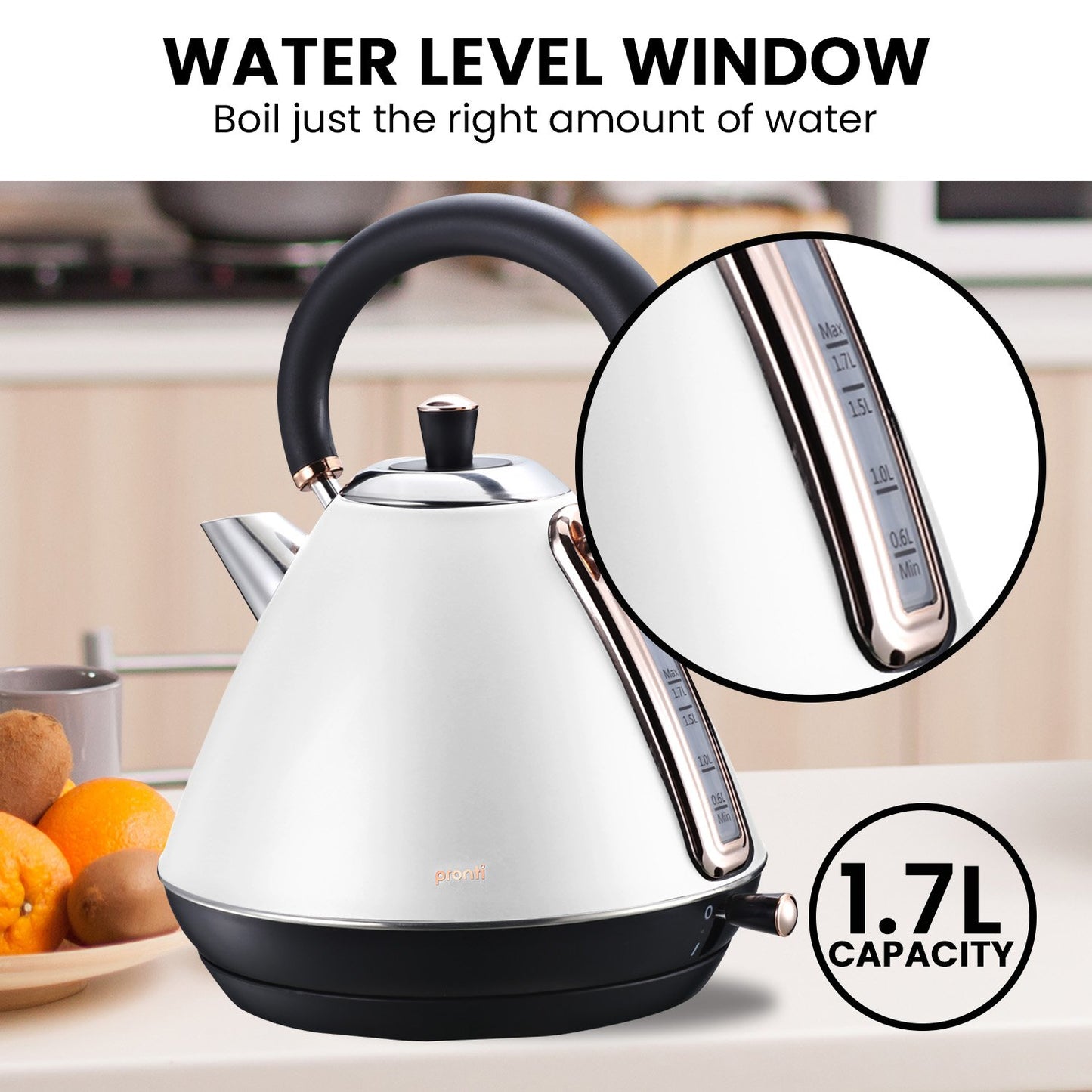 Pronti Toaster & Kettle Bundle - White