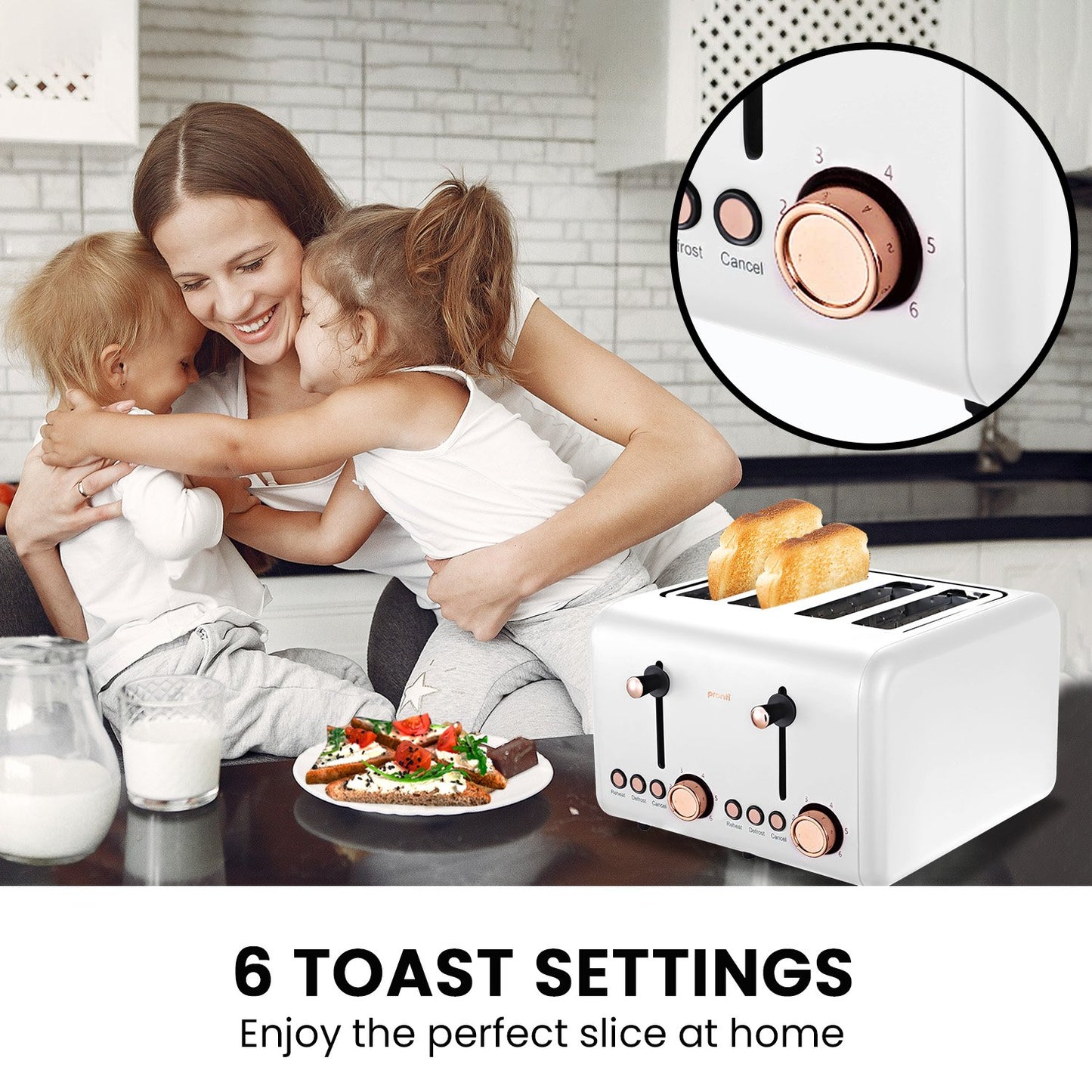 Pronti Toaster & Kettle Bundle - White