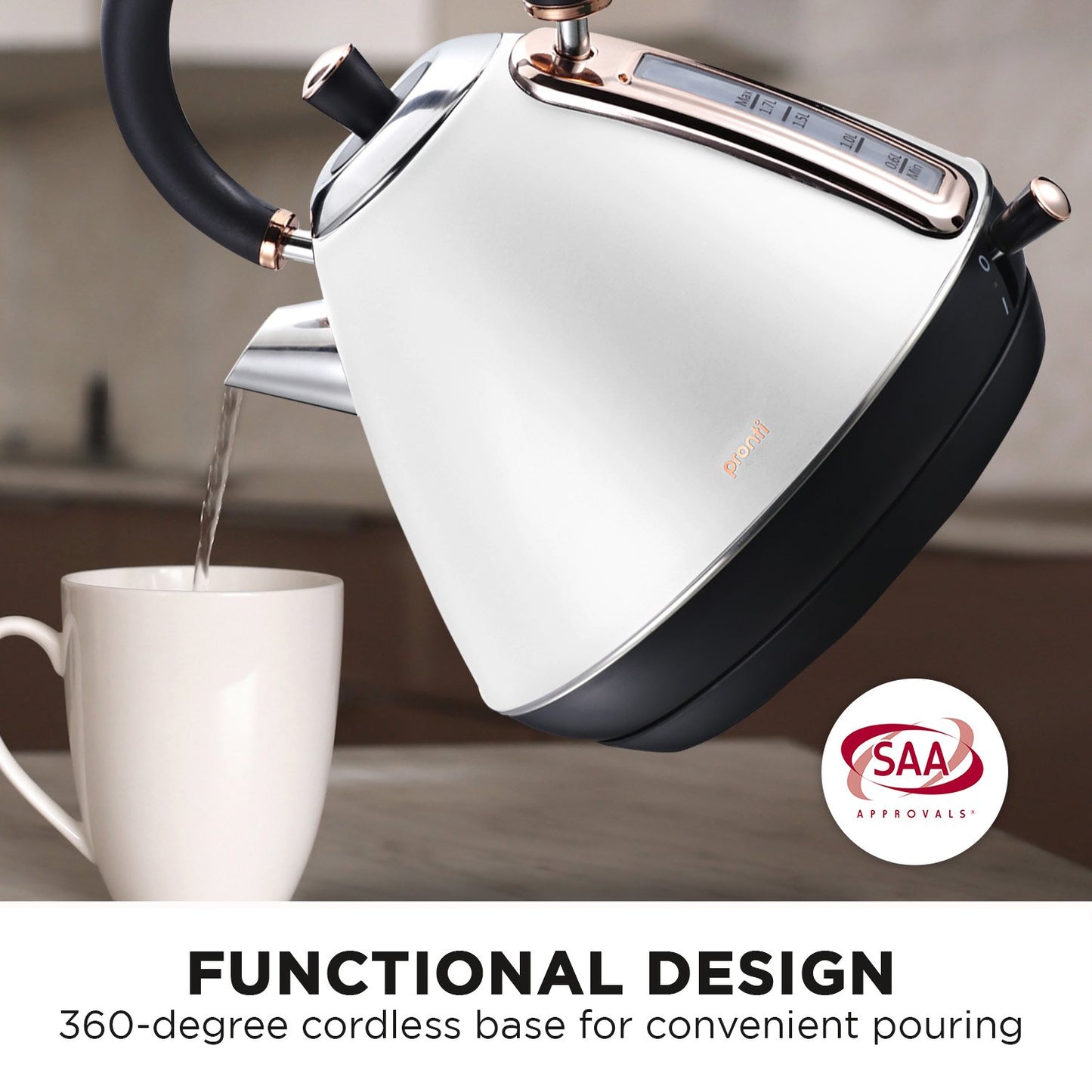 Pronti Toaster & Kettle Bundle - White