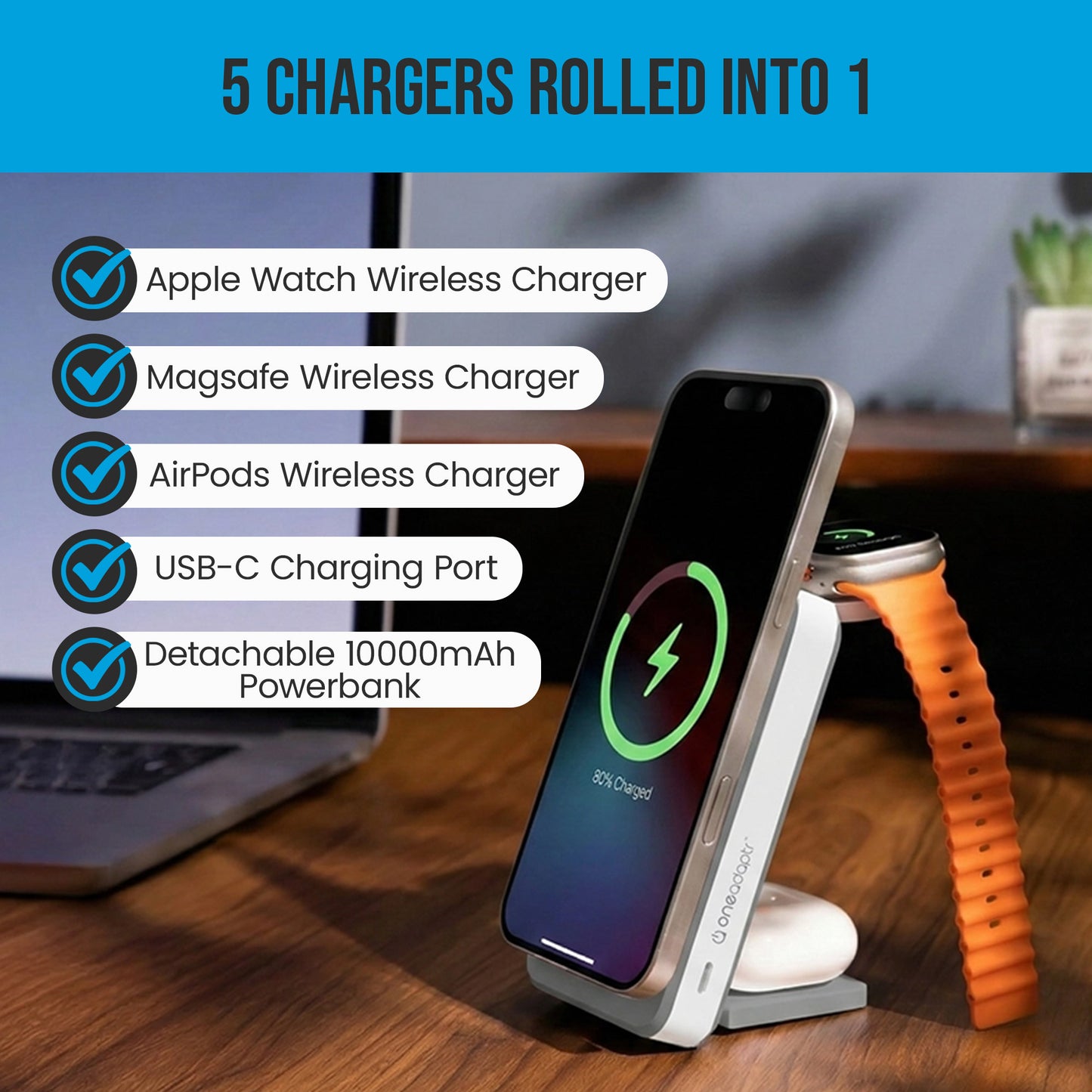 OneAdaptr OneGo 5-in-1 MagSafe Power Bank