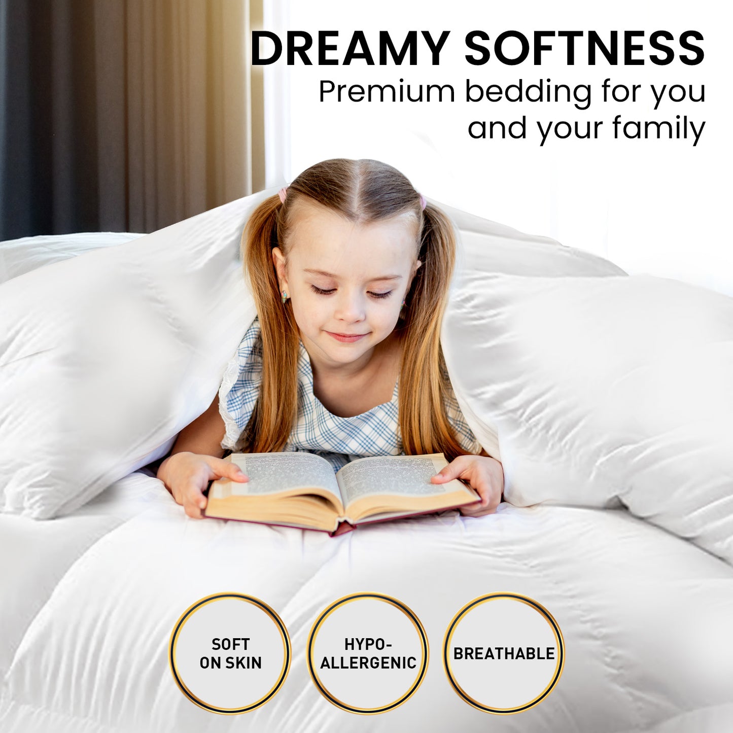 500GSM Doonas Feather Down Quilt Comfort Duvet - King