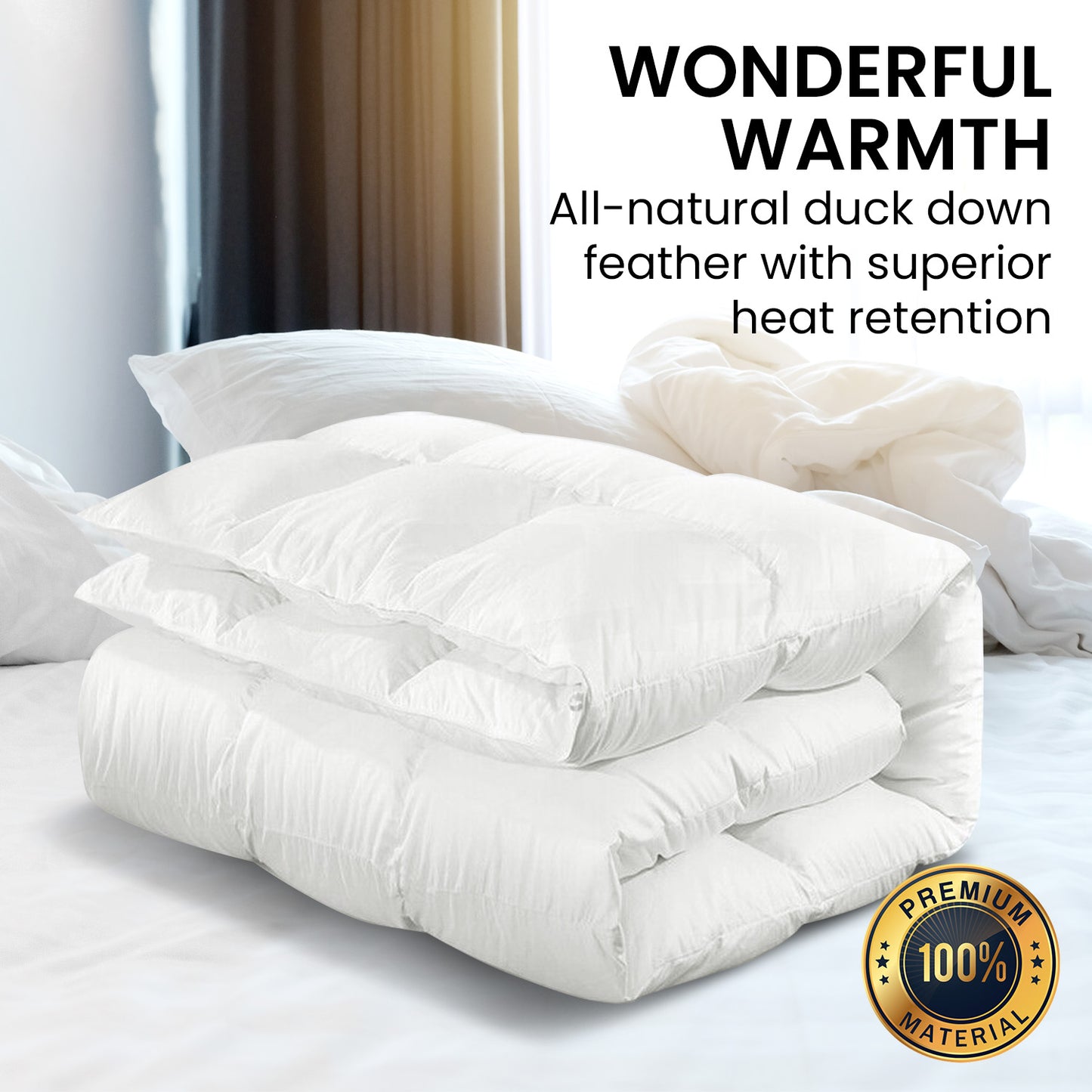 500GSM Doonas Feather Down Quilt Comfort Duvet - Queen