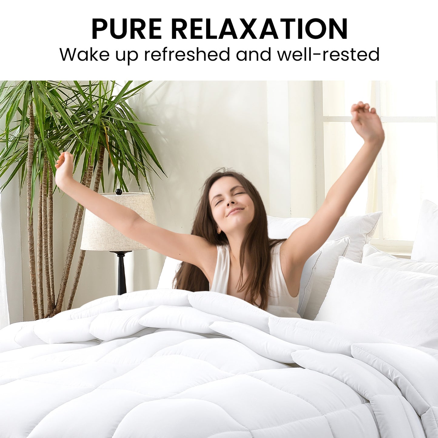500GSM Doonas Feather Down Quilt Comfort Duvet - Super King