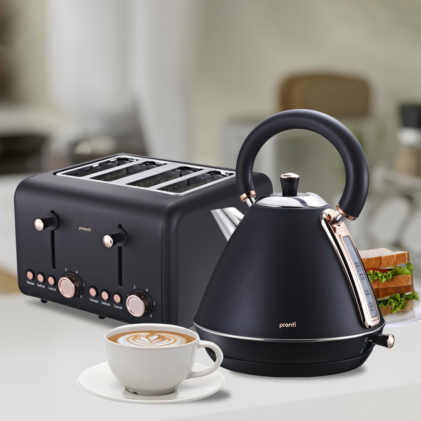Pronti 4-Slice Toaster - Black