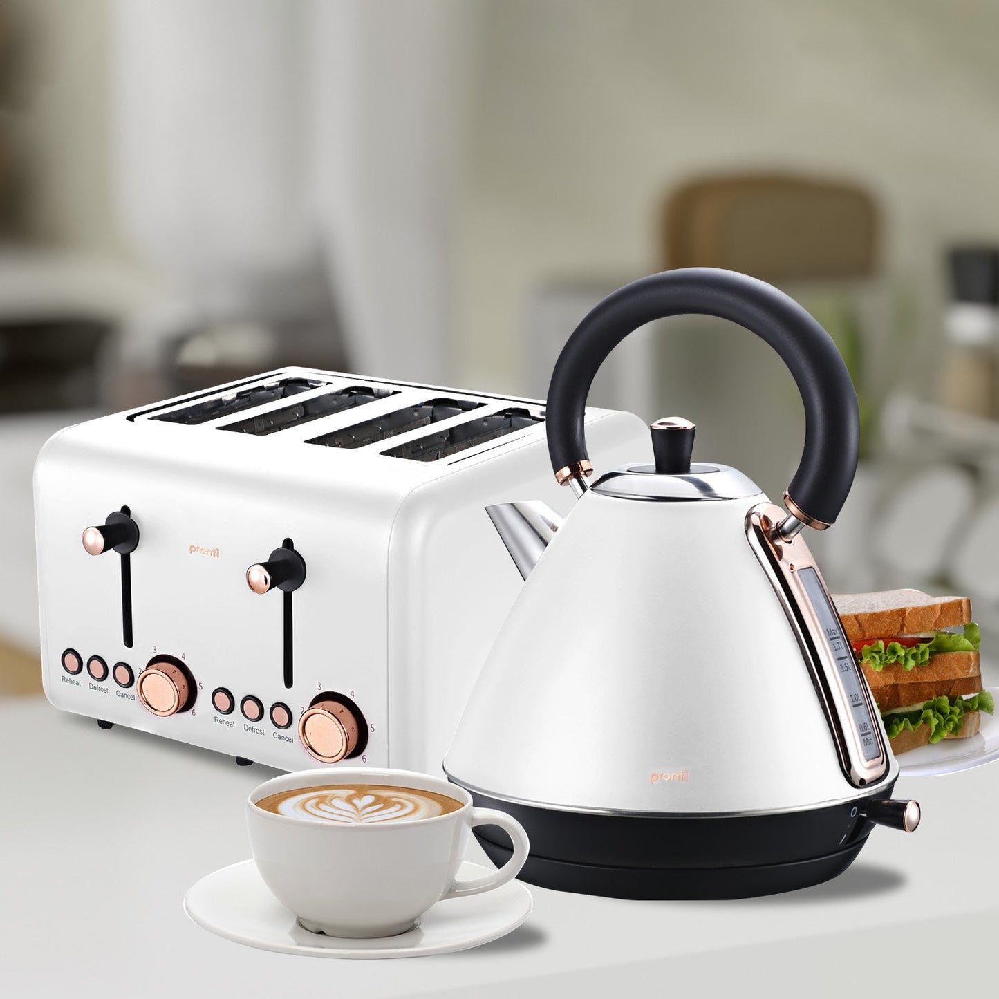 Pronti 4-Slice Toaster - White
