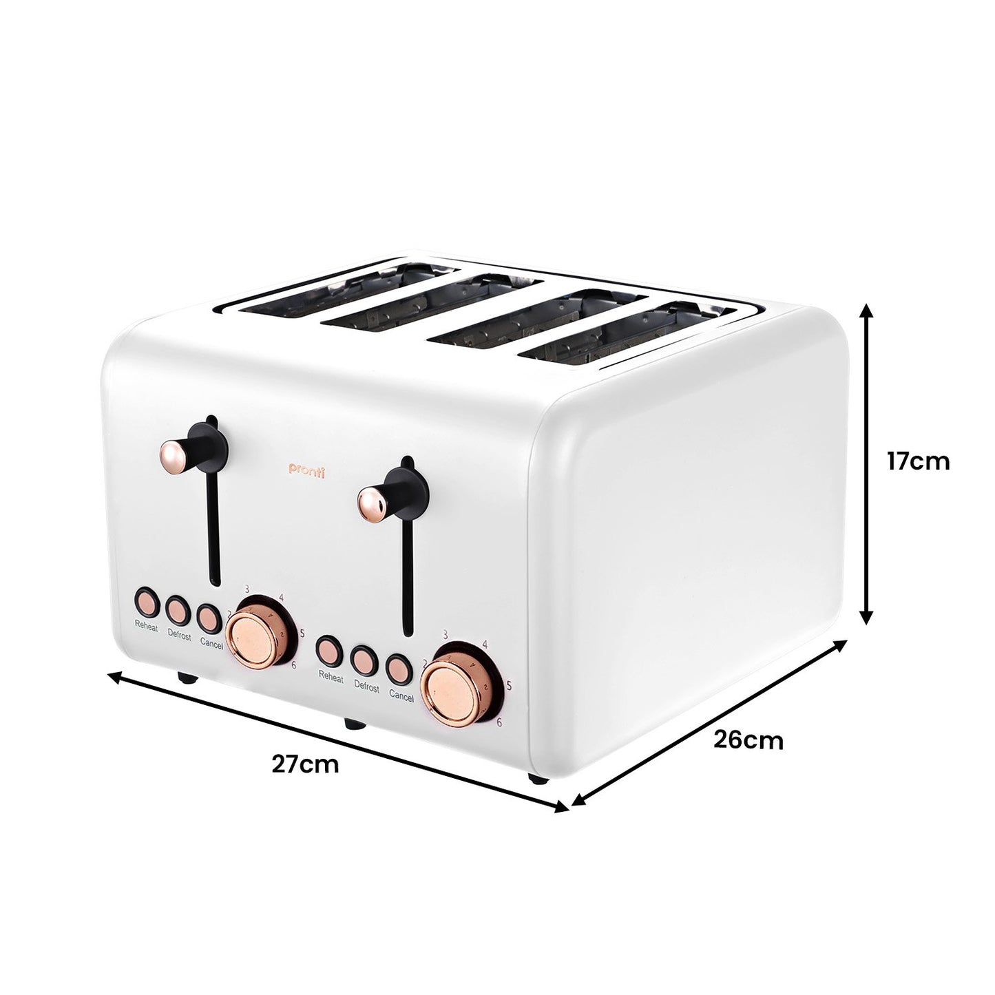 Pronti 4-Slice Toaster - White