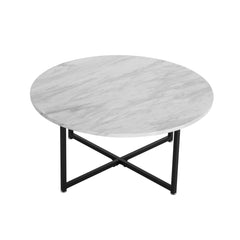 Marble Looking Round Coffee Table