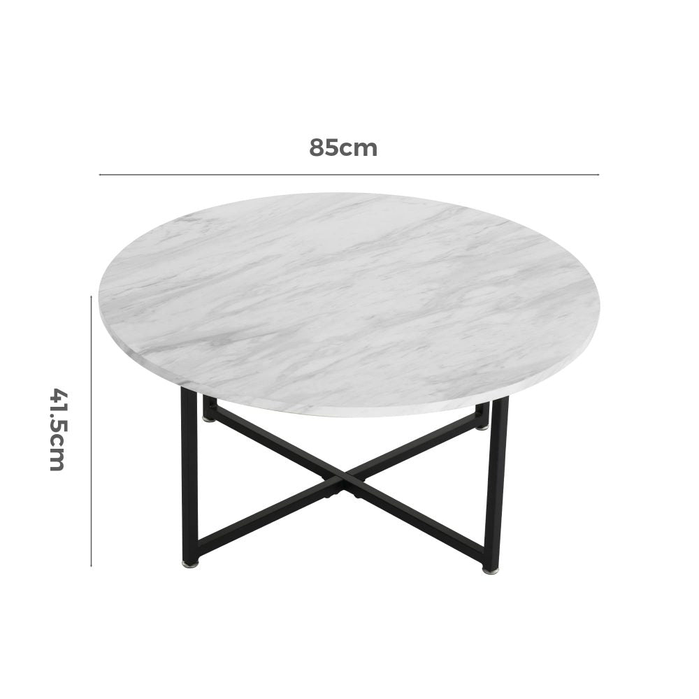 Marble Looking Round Coffee Table
