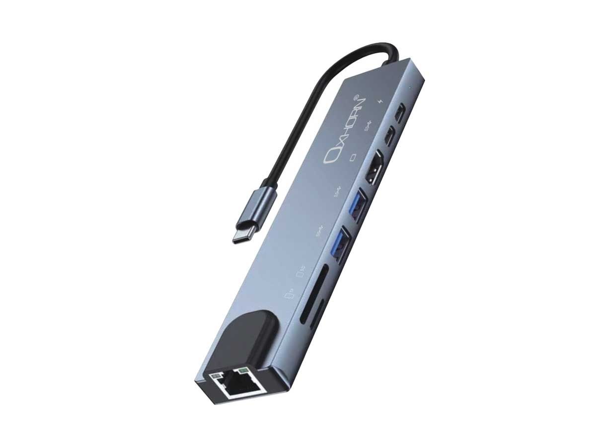OXHORN USB-C to HDMI 8-in-1 Adapter