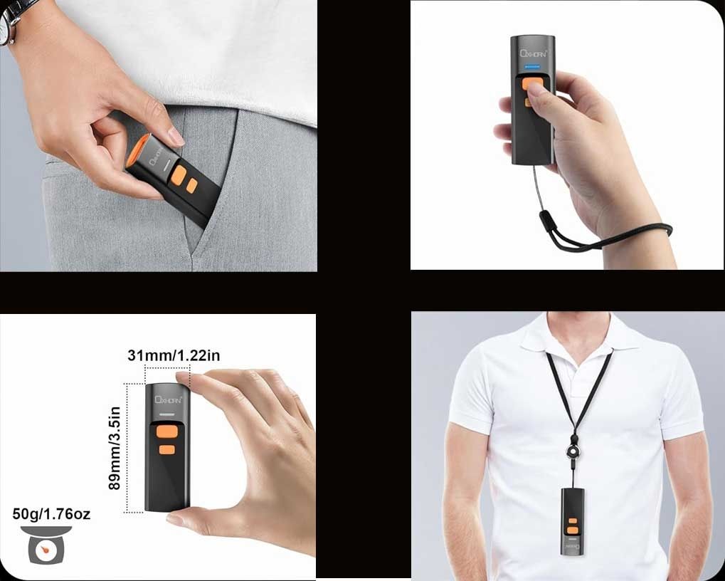 OXHORN UB-D203 Mini Wireless 2D Scanner