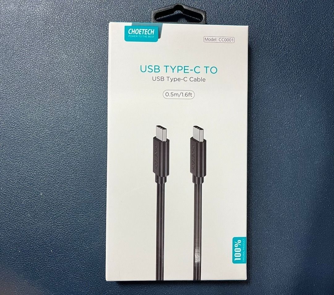 CHOETECH USB-C to USB-C Cable 2m - Black