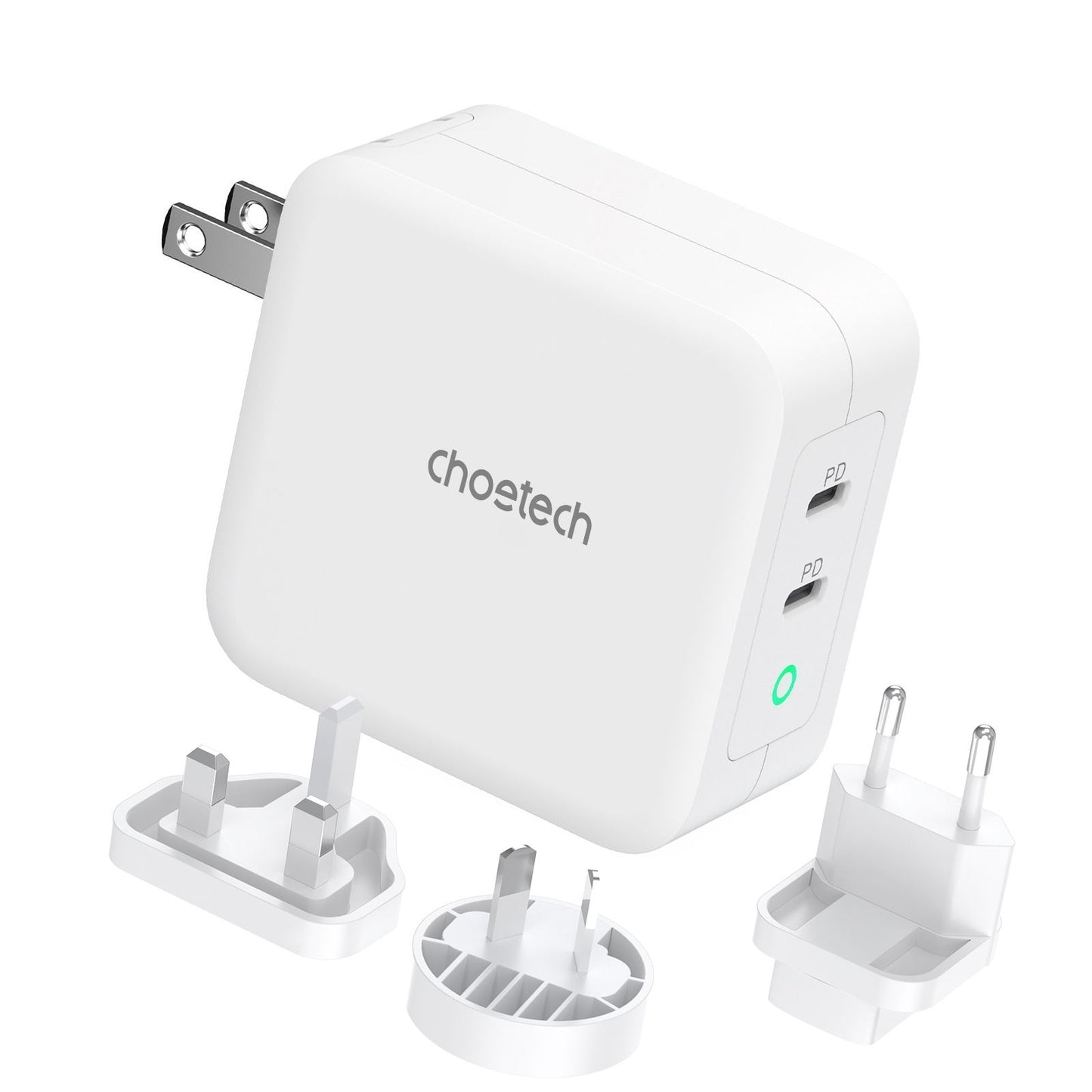 CHOETECH 100W Dual USB-C Travel Charger