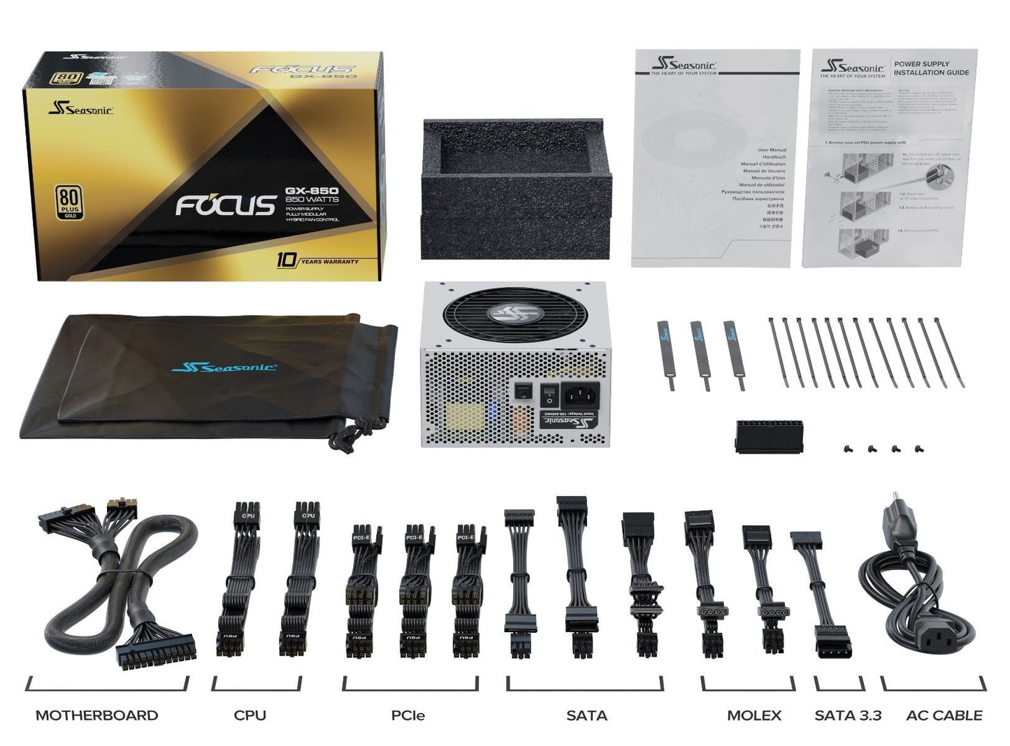 Seasonic FOCUS GX-850 850W White PSU